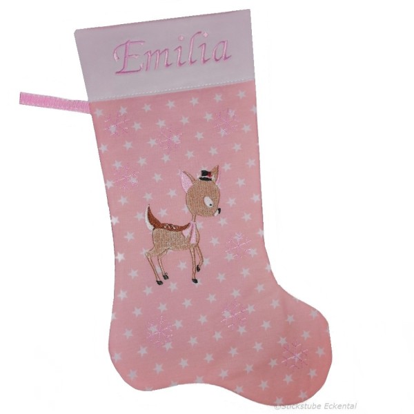 Personalisierte Nikolausstiefel altrosa